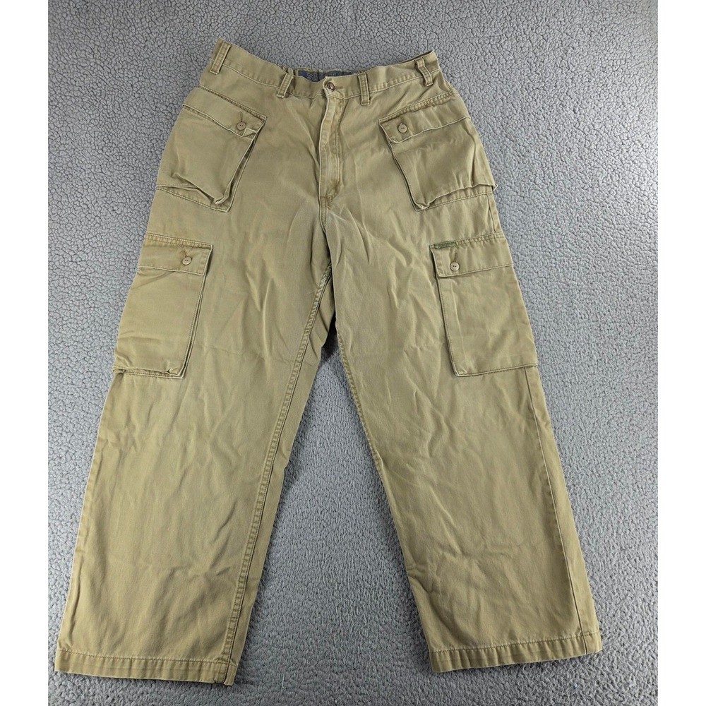 Levi's SilverTab Cargo Pants Mens (fits) 33x27 Khaki Y2K Wide Leg Utility Cargo